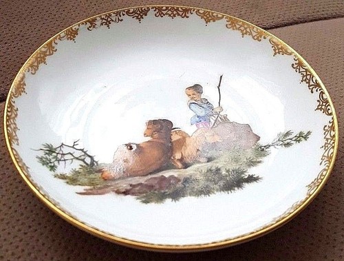 Taza barroca Meissen con platillo - Escena de género alrededor de 1760 según Teniers - Imagen 7 de 11