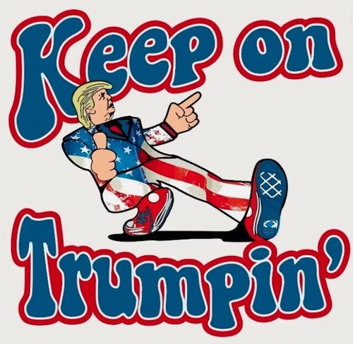 Keep On Trumpin Retro Vintage Design Sticker Made in the USA - Bild 1 von 2