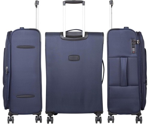 Nylon Weichgepäck Koffer Trolley aufrecht rollbar Dehnfalte Adlum Blau Gr. L - Bild 3 von 6