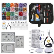 Jewelry Making Kit Crystal Gemstone Chip Bead Design Board Repair Tools Set DIY