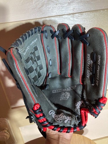 Rawlings 11.5 All Leather Shell Basket -Web Baseball Left Zero Shock Glove 