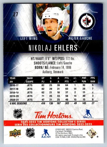 Cartes de hockey Tim Hortons LNH 2022-23 Upper Deck - BASE - U-Pick from list - Photo 55 sur 237