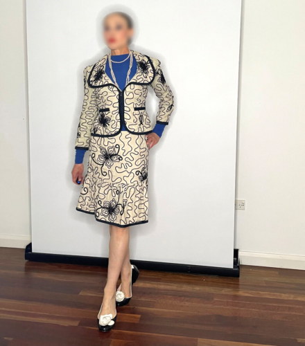 Vintage Black White Skirt Suit Set, Make offer welcome! - Picture 3 of 10