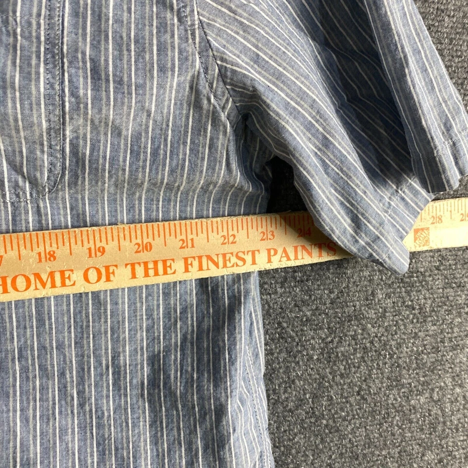 Ezekiel Button Down Shirt Men's XXL Short Sleeve 2XL Striped 100% Cotton - Image 4 of 4