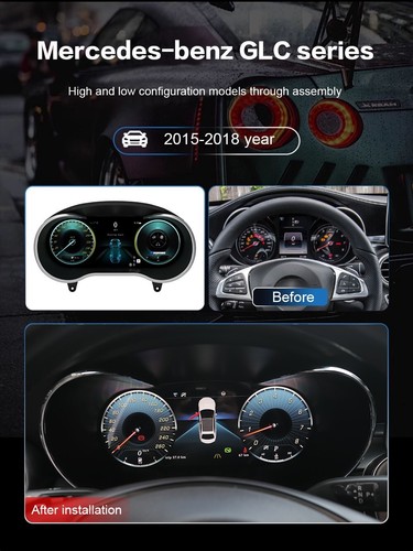 Digital Cluster For Mercedes Benz C-Class W204 2011-2014 Speed Meter Dashboard - Picture 12 of 14