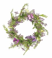 Purple Mixed Berry & Butterfly 24 Wreath Spring Summer Purple Mixed Berry & Butterfly 24 Wreath Spring Summer