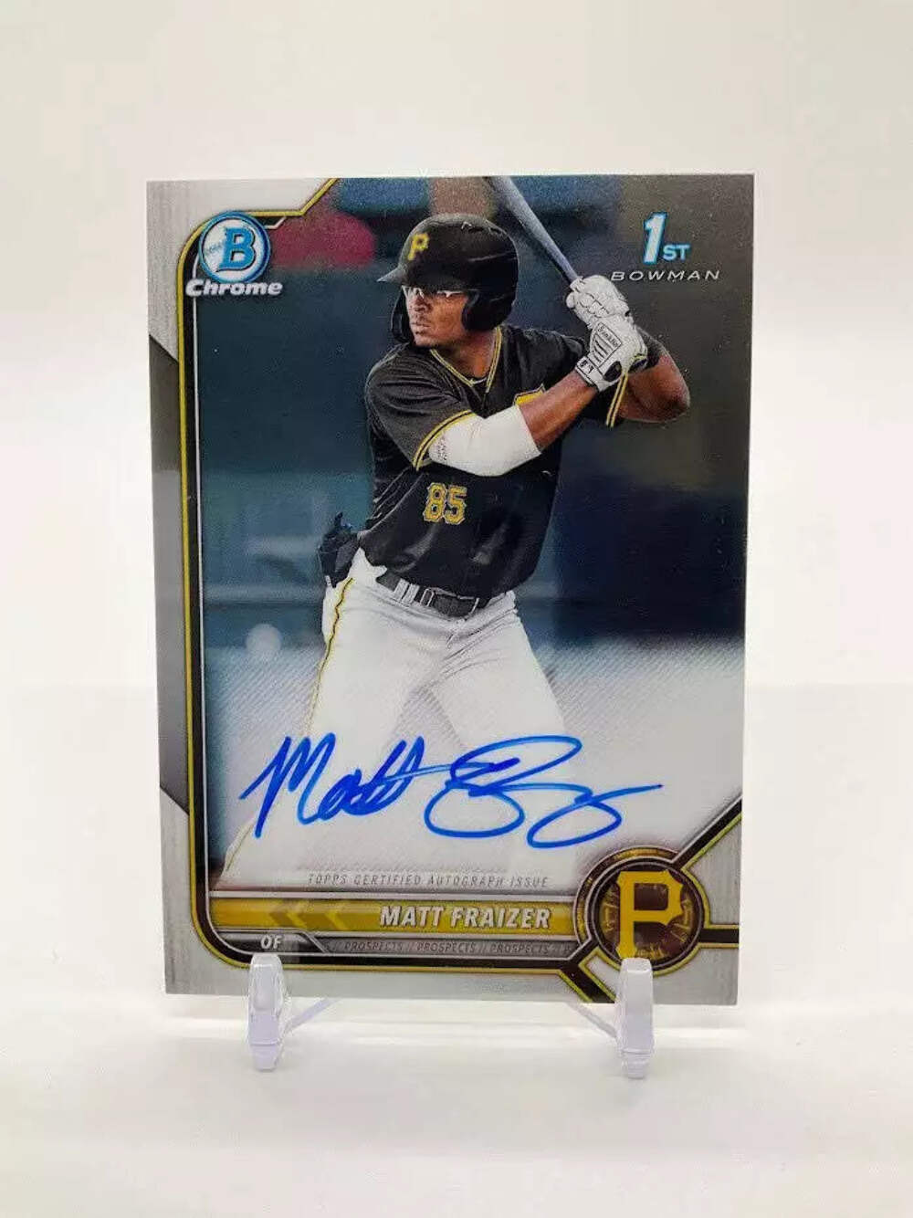 Matt Fraizer 2022 Topps Bowman Chrome Prospects Auto #CPA-MF Pittsburgh Pirates