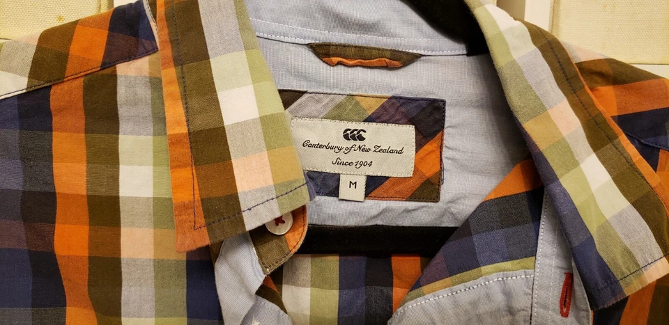 Men's Canterbury Of New Zealand,  Size Medium, 100% Cotton Plaid Shirt 🇳🇿🇳🇿 - Image 3 of 4