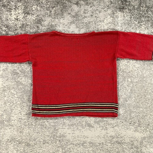 Chaps Sweater Womens XL Red Linen Blend Aztec Southwestern 3/4 Sleeve Pullover - Picture 6 of 13