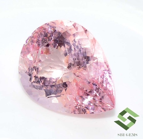 17x13 mm Certified Natural Morganite Pear Cut 10.09 CTS Faceted Loose Gemstone - Picture 10 of 10