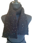 Ob. D. Handmade, Hand Knit Mohair-Blended Sequined Dress Scarf, Black — photo 8
