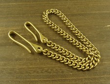 Heavy Duty Solid Brass Bag Wallet Chain key chain With U Hook Fob Keychains