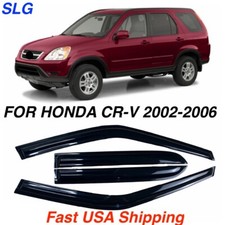 Window Vent Visors For 02-06 4dr Honda Cr-v Rain Guard Shade Wind Deflector