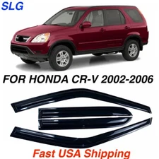 Window Vent Visors for 02-06 4Dr HONDA CR-V Rain Guard Shade & Wind Deflector