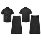 Men Coat Chef Uniforms Work Jacket Summer Set Kitchen With Aprons Personalized