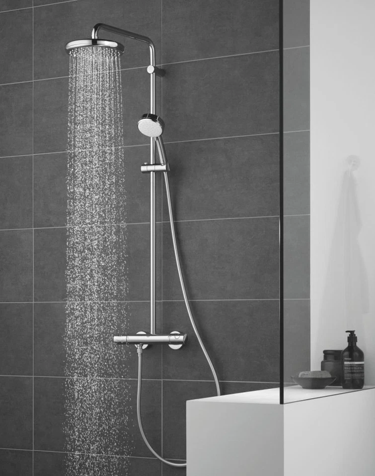 GROHE Duschsystem TEMPESTA C 210 Brauseset Thermostat Kopfbrause Duschset chrom  - Bild 2 von 4