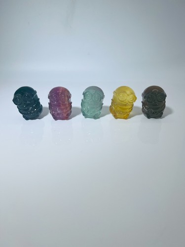 Wunderschöne Regenbogen Fluorit Carvings Schnitzerei Cartoon Figuren Tiere Natur - Bild 38 von 45