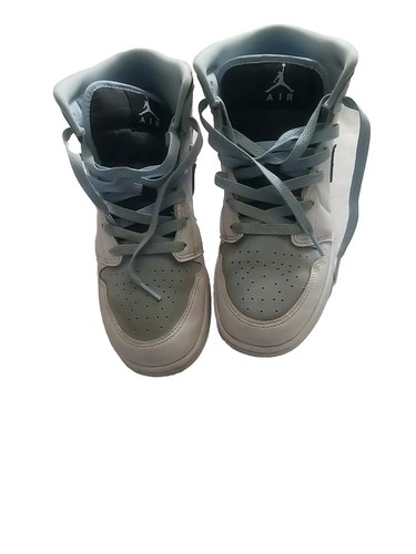 Nike Air Jordan 1 Mid SE UNC Ice Blue Black White DV1337-104 Größe 6,5y Gebraucht 