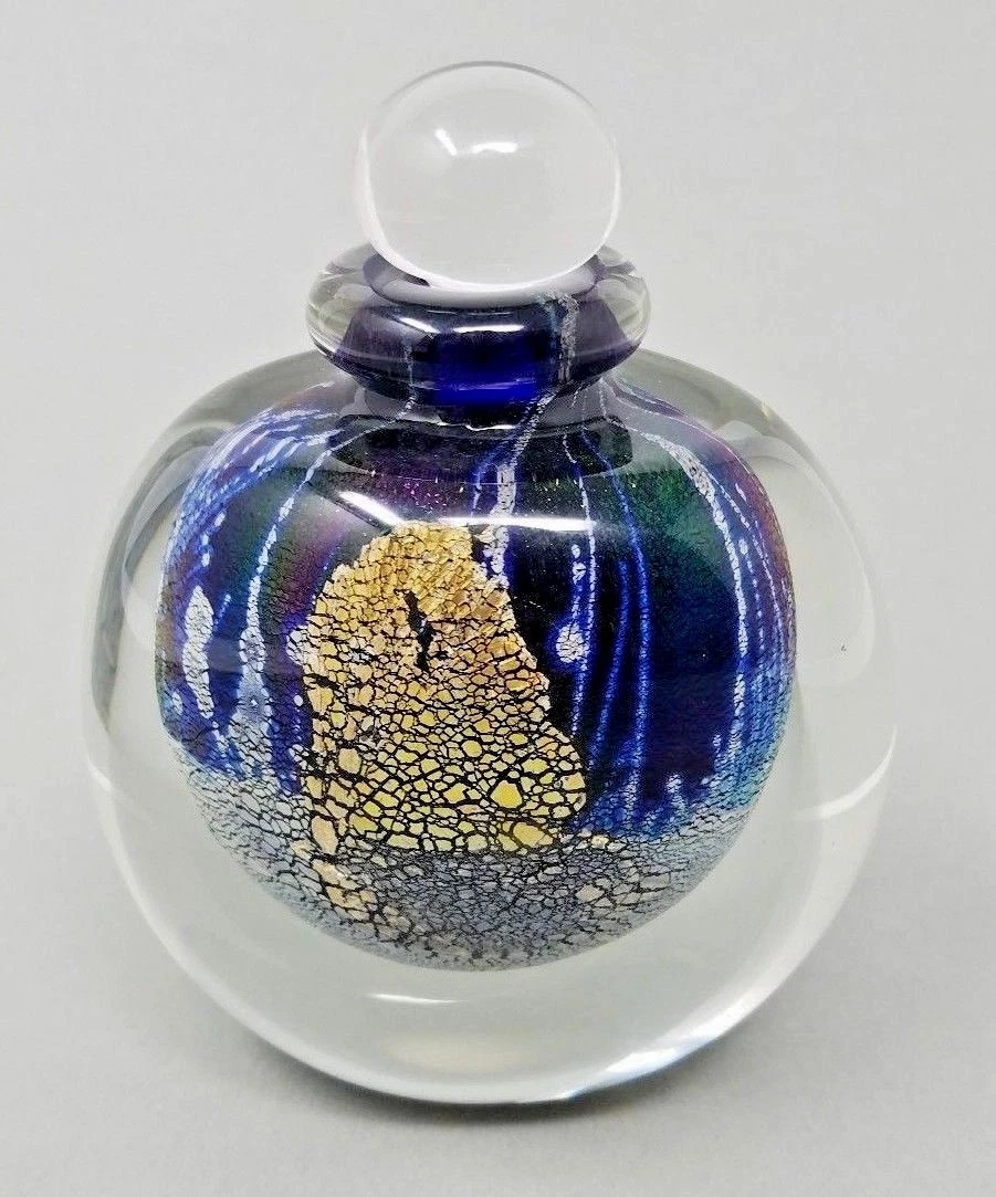 ガラス作家 Robert Eickholt 香水瓶 希少 1990年 在銘 Robert Eickholt