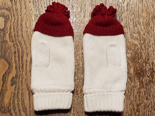 Gymboree Alpine Sweetie Kids Girls Snowman Hat & Mittens Set Fleece Lined 4T/5T - Picture 6 of 12