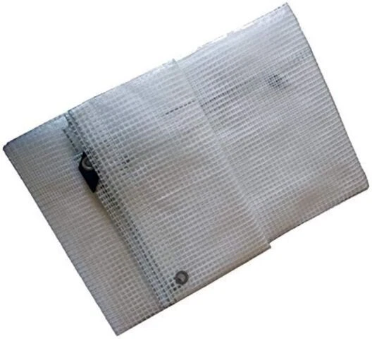 Telo telone RETINATO trasparente occhiellato impermeabile 160 GR/MQ ANTISTRAPPO - Immagine 2 di 4