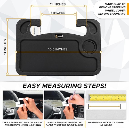 Versatile Car Desk with Pen Holder - Perfect for On-the-Go Eating & Work - Photo 7/10