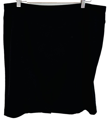 Ellen Tracy schwarz Stretch Rock über Knie elastische Taille Rückenschlitz EUC Größe XXL - Bild 2 von 8