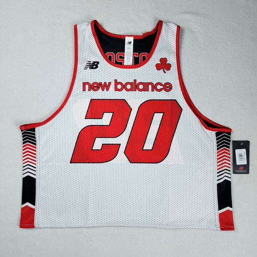 New Balance Boston Marathon Runners Jersey Adult L-XL Black White Reversible - Picture 4 of 9