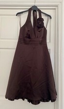 Prom dress / Bridesmaids dress Halterneck Chocolate brown size 8 Debenhams Debut