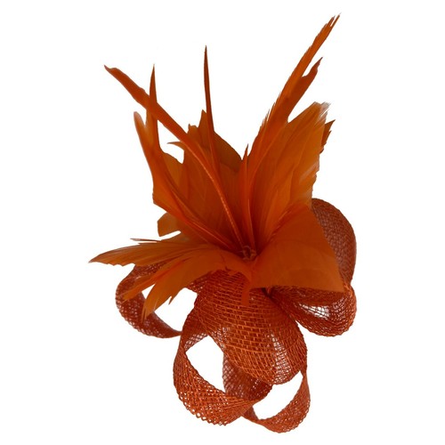 Small Feather Flower Hair Fascinator Clip Pin Party Wedding Royal Ascot Prom - Picture 8 of 13