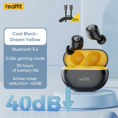 TWS Noise Cancellation Earbuds Headphone Realfit F4 Mini 40dB For iPhone Samsung - Picture 14 of 16