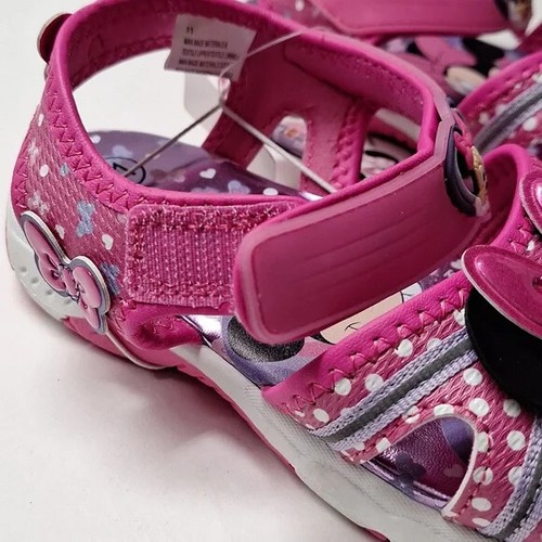 NEU! Disney Minnie Mouse Riemchen Leucht Sandalen Kleinkind Mädchen Schuhe rosa lila - Bild 5 von 8