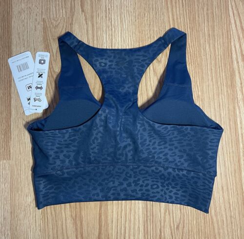Reggiseno sportivo RBX Live Life Active Teal Wet Leopard nuovo con etichette taglia media imbottiture rimovibili - Foto 4 di 11