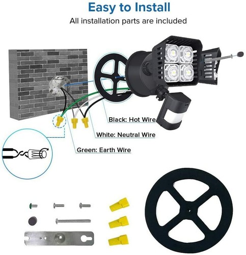 3400lm LED Motion Sensor Light 30W Security Light Spotlight Backyard Safe Guard - Picture 9 of 11