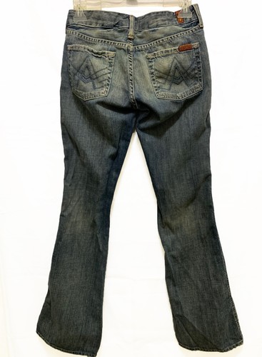Womens 7 For All Mankind Jeans Size 26 A Pocket Distressed - Foto 6 di 8