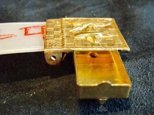 1930s Tom Mix Glow Dark Belt Hidden Compartment Buckle +Original Box Ralston - 第 9/16 張圖片
