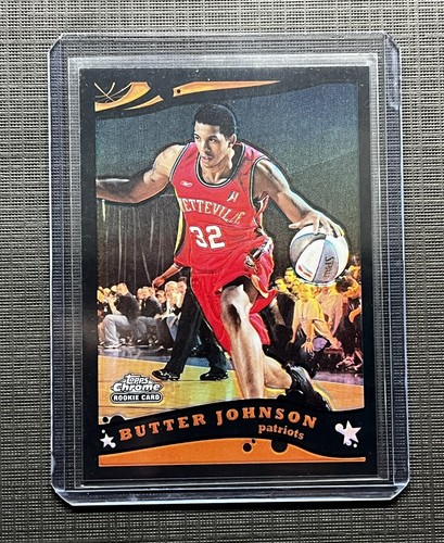 2005-06 Topps Chrome Black Refractor /399 Butter Johnson Rookie RC #265 Patriots - Picture 2 of 3