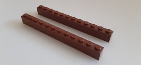*Lego Parts - Brick 1x12 (#6112)-Reddish Brown-(2)