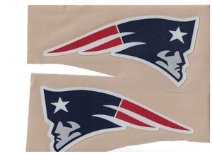New England Patriots FULL SIZE FOOTBALL HELMET DECALS W//BUMPERS