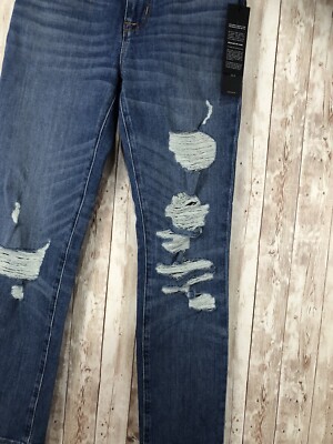 Hudson Jeans Womens 23 Zoeey Ripped High Rise Cropped Straight