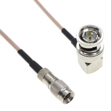 RG179 BNC Male Right Angle to DIN 1.0/2.3 Mini BNC Male 75ohm HD-SDI RF Cable