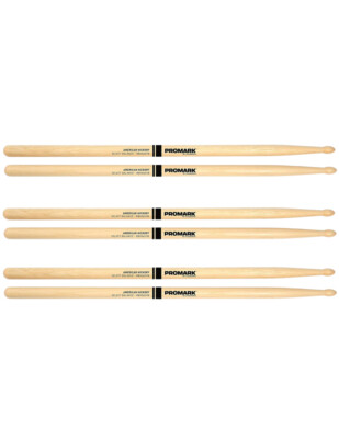 Promark Rbh565aw Balance Rebound 5a Drum Sticks 3 Pairs Upc