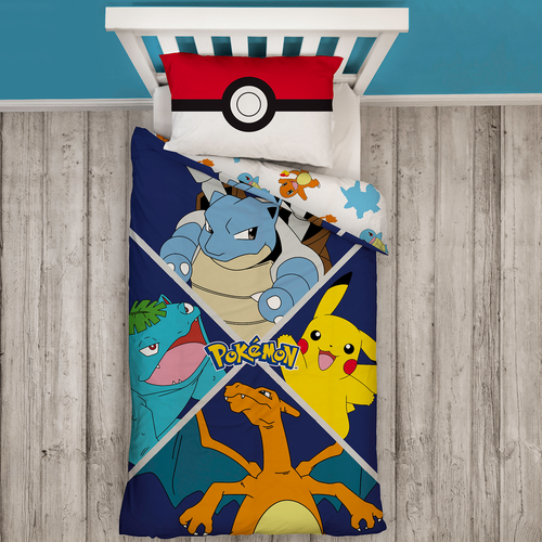 Pokemon Divide Single Duvet Cover Set Children's Reversible Bedding - Picture 8 of 8