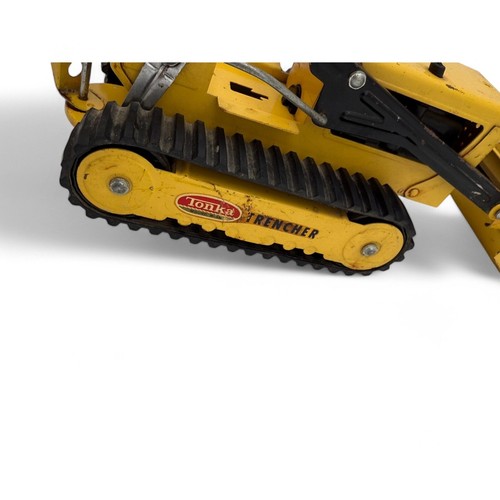 Vintage Tonka Trencher Metal Excavator Backhoe Bulldozer Toy Tractor Diecast - Picture 7 of 9