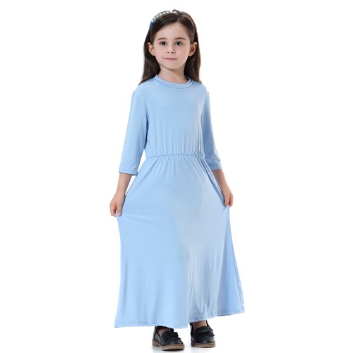 Muslimische Mädchen Abaya Kinder Kaftan islamischer Kaftan Kinder langes Kleid Morgenmantel Kleid arabisch - Bild 14 von 319