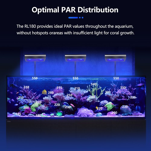 PopBloom RL180 acqua di mare LED illuminazione acquario APP lampada spettro completo barriera corallina - Foto 3 di 10