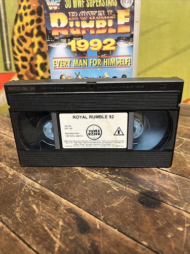 VINTAGE WWF ROYAL RUMBLE 1992 VHS TAPE WWE AWA NWA WCW NWO RETRO LEGENDS RARE!! - Picture 17 of 19