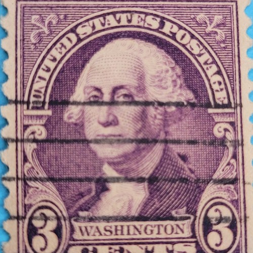 Estampilla de 3 centavos de franqueo de 3 centavos de George Washington 1932 de EE. UU. - Imagen 2 de 3