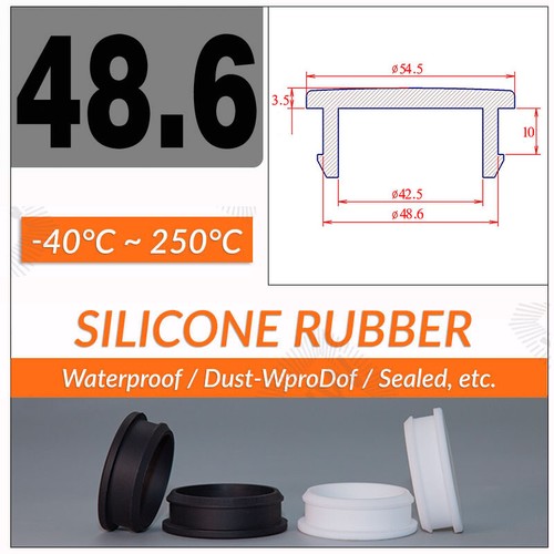 2.5~60mm Black Snap-On Hole Plug Silicone Rubber Blanking Seal Bung Pipe Tube - Picture 55 of 61