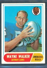 1968 Topps Football Set-Break #26 WAYNE WALKER Detroit Lions ~ EX